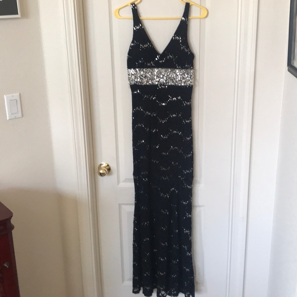 Black embellished dress